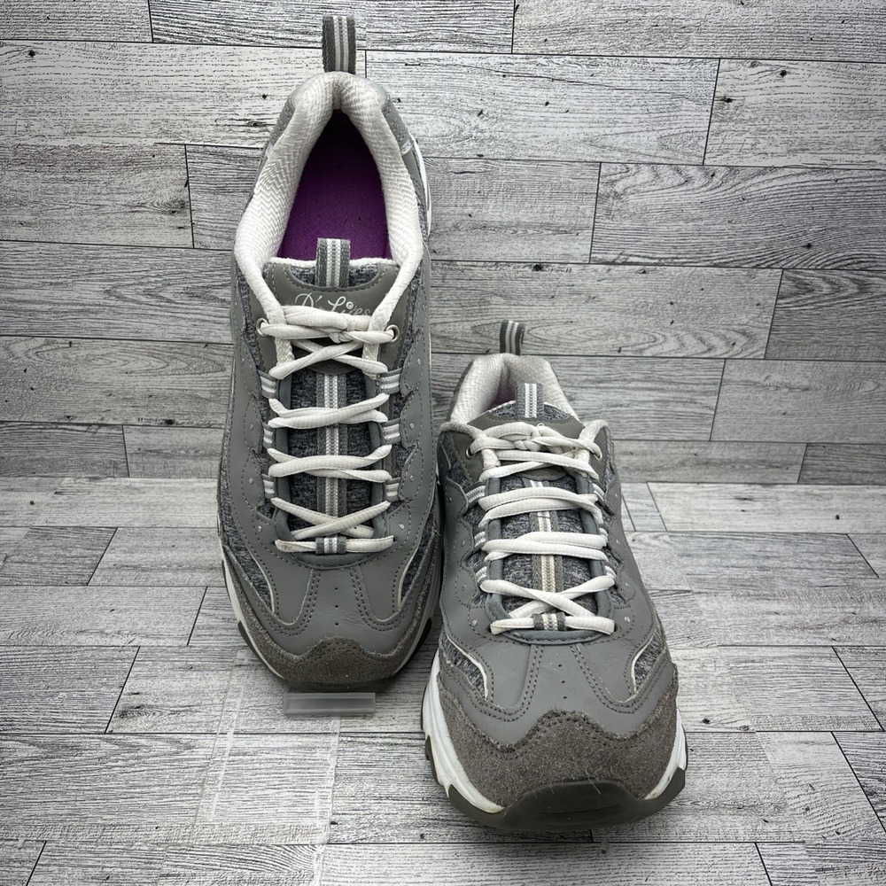 Skechers D'Lites Me Time 11936W Gray Athletic Sneaker Shoes Women Size 9.5